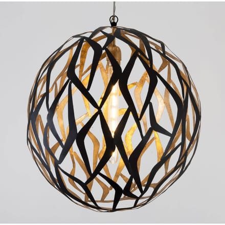 Holländer Aeromodello hanglamp, zwartbruin, goud