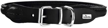 Hunter Hondenhalsband Round & Soft Elk Zwart Maat 45