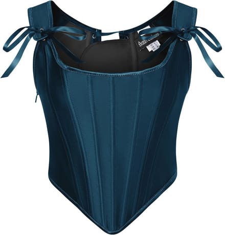 Dames Korset in Renaissance-stijl met Vetersluiting - Vintage Satijnen Bustier