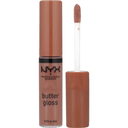 NYX Professional Makeup, Butter Gloss, Lipgloss, 14 Madeleines, 8ml (0,27 vloeibare ounces) brown
