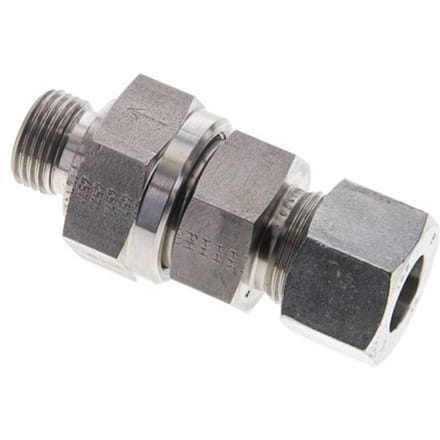 16S (M24x1.5) & G1/2'' Regeling-In RVS Terugslagklep Snijring Buitendraad 1-400 bar ISO 8434-1