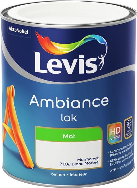 Levis - Ambiance Lak Mat - Marmerwit - 0,75 L