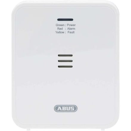 ABUS Koolmonoxidemelder COWM370 met elektrochemische sensor, 85 dB, Oppervlakte - 60 m² Wit