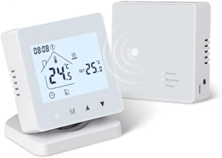 Intelligente Thermostaat - Programmeerbare Regelaar - Verwarming Instellen - Draadloos Bedienbaar - 411 Grams - Wit