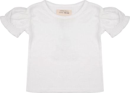 Little Indians Shirt Ruffle Meisjes Katoen Wit Maat 122