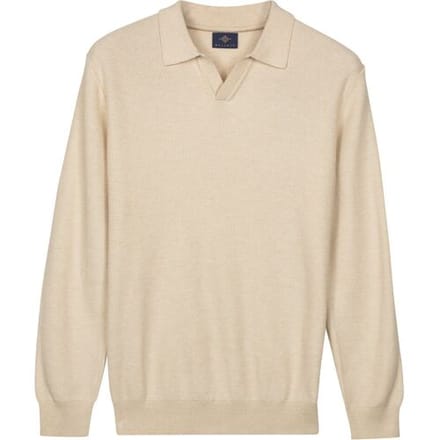 Baileys Trui Polo Pullover V-Neck Structure Knit Marshmallow / male