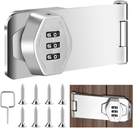 Cijferslot Kast - Combinatieslot Deur - Veiligheid Vergroten - 3-Cijferige Code - 10 cm - Zilverkleurig