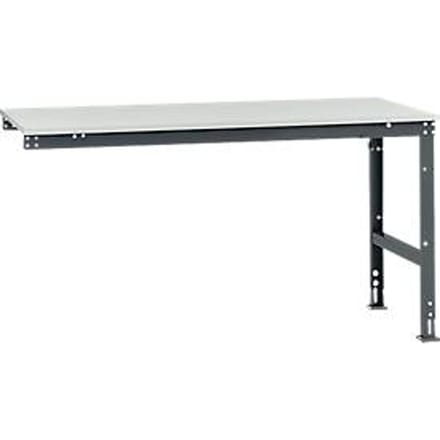 Manuflex AU6091.7016 Werk aanschuiftafel universele standaard met melamine schijf, bxdxh = 1750 x 1000 x 760-870 mm Antraciet