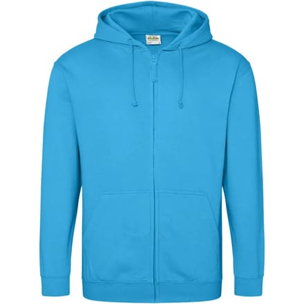 Vegan Hoodie met ritssluiting en capuchon Hawaiian Blue - L