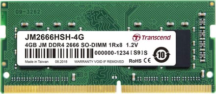 SO DDR4 4GB PC 2666 CL19 Transcend JetRam, JM2666HSH-4G