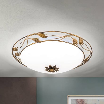 ORION Plafondlamp Fleur, antiek goud, Ø 50 cm