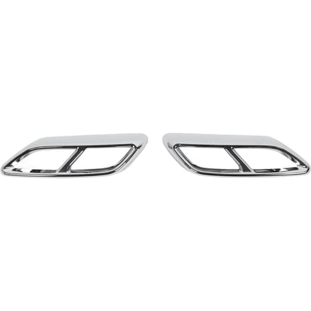 2 STUKS Uitlaatdemper Eindpijp Cover Links Rechts Decoratief Eindkeelframe voor A3 8Y Vanaf 2021 zilver