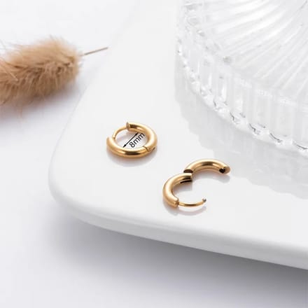 JewelGalerie-Oorbellen-Basic Hoop S-Goud