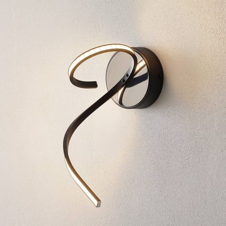 Domiluce LED wandlamp Lungo met modern design, zwart