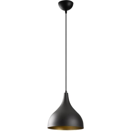 Moderne hanglamp zwart goud 26 cm | Turbo