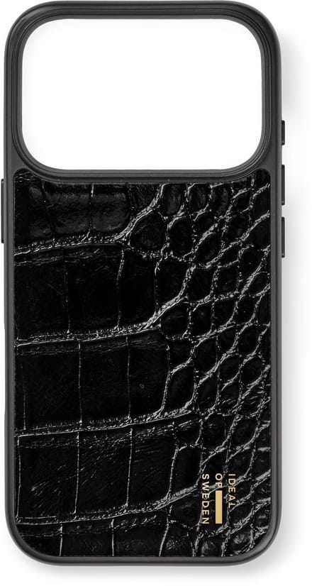 iDeal of Sweden Vegan Leather Case geschikt voor iPhone 17 Pro Max Black Croco