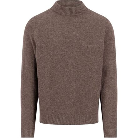 Fynch-Hatton Trui Mock-Neck Cashmere Subtle Mélange Dark Chocolate / male