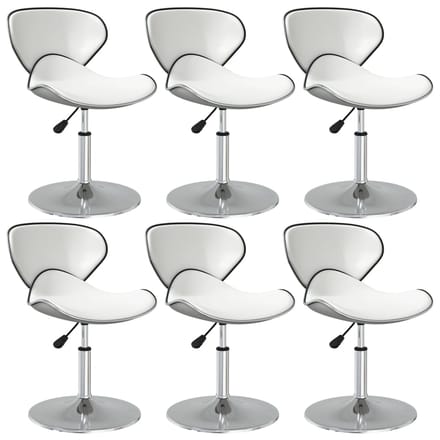 vidaXL Eetkamerstoelen 6 st kunstleer wit