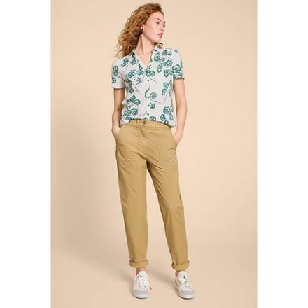 White Stuff Penny Pocket Jersey Shirt Ivory Printed Taglia: 6 REGULAR | Magliette intime Outlet | Donna | Bianco