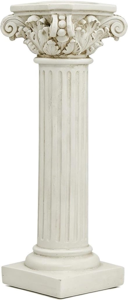 Kolomvoetstuk - Displaystandaard Sokkel - Decoratief Presenteren - Romeins Zuilontwerp - 305 cm - Wit