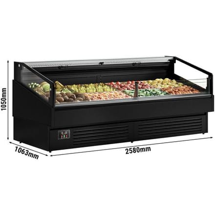 GGM Gastro Kühlinsel - 2580mm - 340 Liter - Glasfront