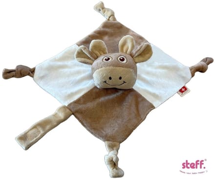 Stefano fashion - Swissy - koe - knuffeldoek 25x25 cm