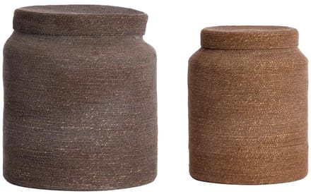 Light & Living Mand Betania - Donkerbruin - Ø33cm - Set van 2 - Modern