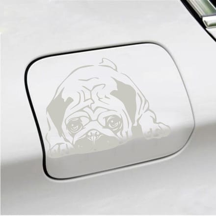 Bumpersticker - Hond - 11,6 X 16 - Zilver