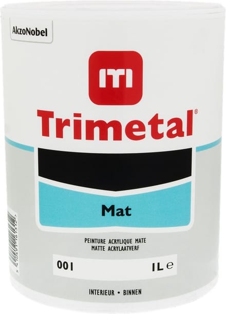 Trimetal Mat - 1 l - 10 m²/l - Wit - Afwerkingslaag