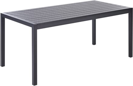VERNIO - Tuintafel - Zwart - 90 x 180 cm - Aluminium