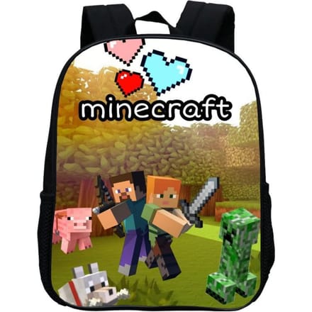 Bedrukte Kleuterschooltas, Cartoon Minecraft 12-Inch Rugzak, Licht En Casual 12inch backpack