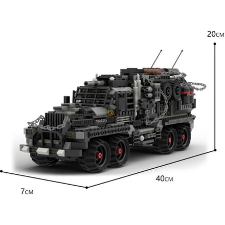 MOC Oorlogstruck Apocalyps Afvalland Voertuig Bouwstenen Model Speelgoed voor Creatief Spel Electronic drawings black