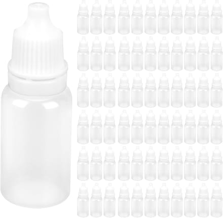 300 Stuks 10ml Translucente Plastic Dopperflessen, Draagbare Knijpflessen voor Olie, Essences en Serums