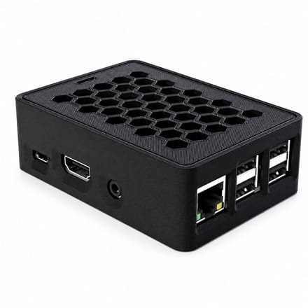 Behuizing Geschikt voor Raspberry Pi 3 Model B / 3B+ – Ventilatie Case met Honeycomb Design – Mini Computer Behuizing – Zwart