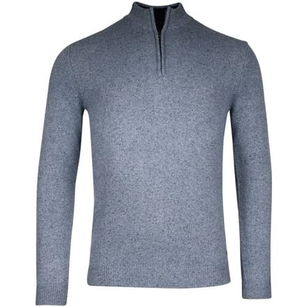 Baileys Trui Half Zip Faux-Uni Denim Blue / male