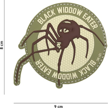 101 Inc Embleem 3D Pvc Black Widdow Eater Coyote  16032