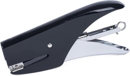 Metalen nietmachine, ergonomisch ontwerp, tot 16 vellen, zwart