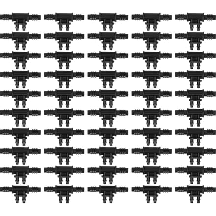 50 STUKS 4?Weg Connector 8/11 naar 4/7mm Druppelslang Connector Fitting Tuinier Accessoire black