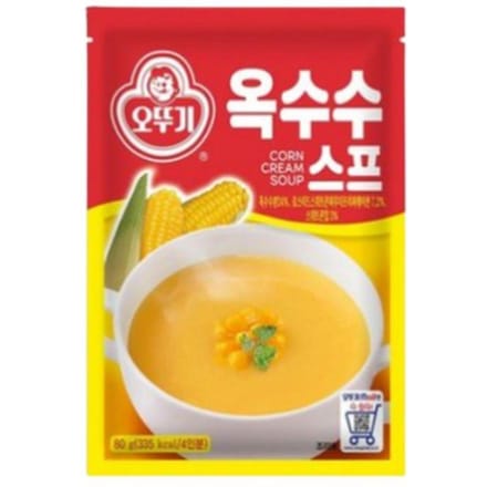Otoki Soupe de Maïs Style Coréen Soupe Instantanée Crémeuse au Maïs 80g, 1 pièce/3 pièces 1ea red