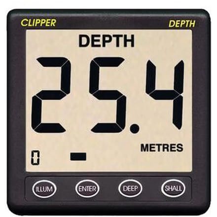 Dieptemeter geleverd met sonde 150kHz, kabel 7 m en kap Nasa Clipper