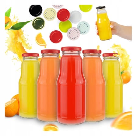Bimberek FRUIT Serie - Glazen Sapfles - 300ml - Inclusief Deksel - Pasteriseerbaar