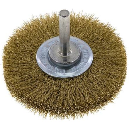 Messing Gegolfde Ronde Borstel Diameter 70 mm/ As 6 mm