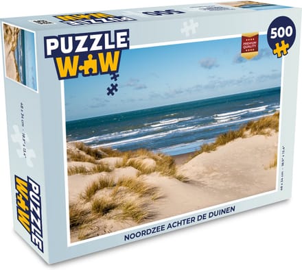 Puzzel Noordzee achter de duinen - Legpuzzel - Puzzel 500 stukjes