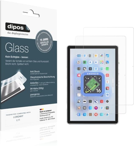 dipos – 2x Matte Pantserfolie geschikt voor LORDWIT L11 | 9H Screenprotector