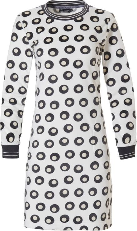 Pastunette dames nachthemd L/M - 95Cm - Brown Dots  - 38  - Wit