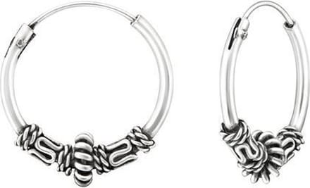 Montebello Oorbellen Betul - 925 Zilver E-Coating - Bali - Ø16mm