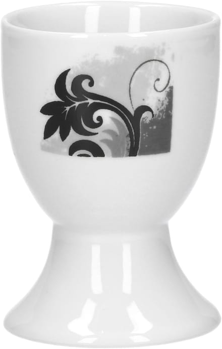 Eierdopje Zwart Bloem 4,8cm