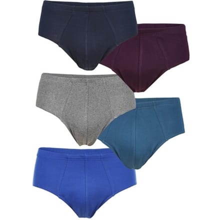 Jan Vanderstorm herren Sportslips, Set Van 5 - 12 - blauw - Plus Size