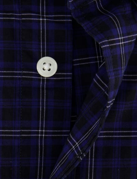 ruitjes overhemd donkerblauw button down Gant