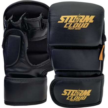 StormCloud Rookie - MMA Sparringhandschoenen - 7oz - Zwart/Goud - XL